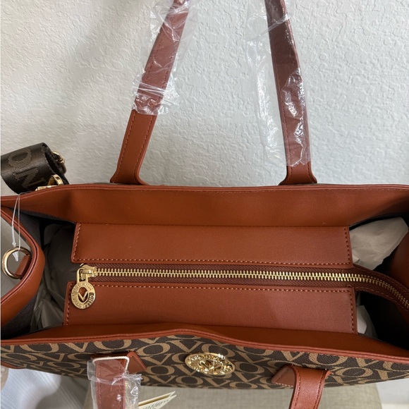 OVO Logo Patterned Tote in Brown and Tan - Picture 4 of 5